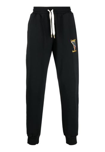 Casablanca Tennis Club Icon embroidered track pants - Nero