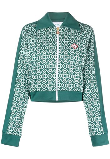 Casablanca monogram zip-up track top - Verde