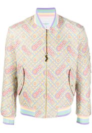 Casablanca Bomber con effetto jacquard - Giallo