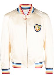 Casablanca logo-patch bomber jacket - Toni neutri