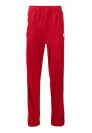 Casablanca logo-patch striped track pants - Rosso