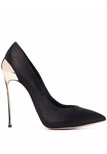 Casadei satin metallic-stiletto pumps - Nero