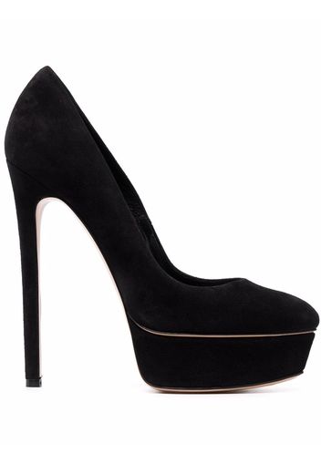 Casadei Flora suede-leather pumps - Nero