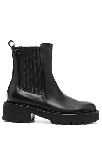 Casadei chunky leather chelsea boots - Nero