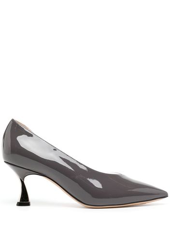 Casadei pointed-toe high-shine finish pumps - Grigio