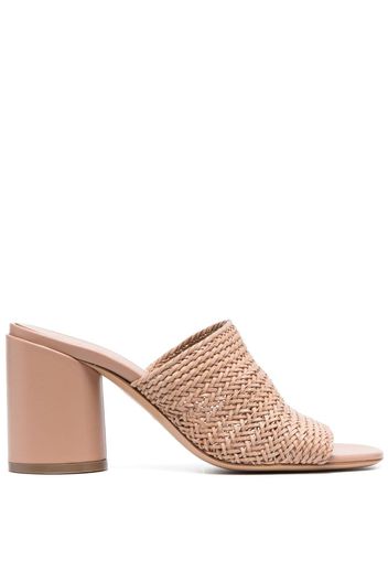 Casadei Hanoi 85mm woven mules - Toni neutri