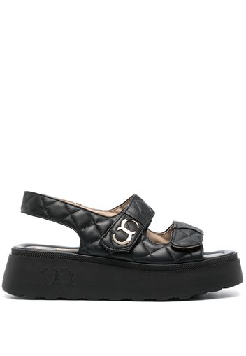 Casadei quilted flat sandals - Nero