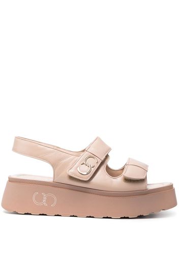 Casadei double-strap platform sandals - Toni neutri