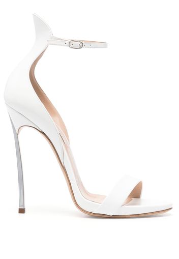 Casadei Cappa Blade 120mm leather sandals - Bianco