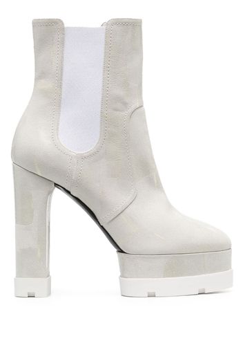 Casadei Nancy 120mm platform ankle boots - Grigio