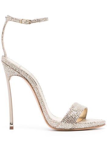 Casadei Blade 120mm metallic-finish sandals - Toni neutri