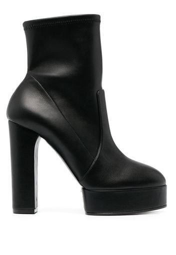 Casadei Betty leather boots - Nero