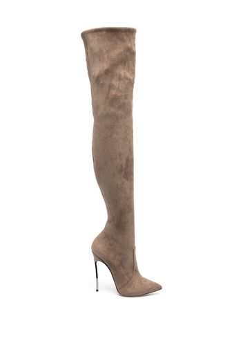 Casadei 115mm Blade suede boots - Marrone