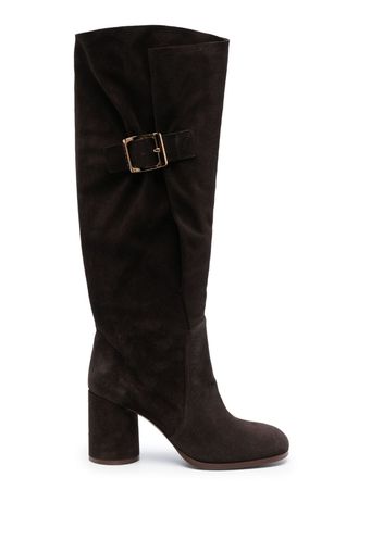 Casadei Cleo Kate 85mm suede boots - Marrone