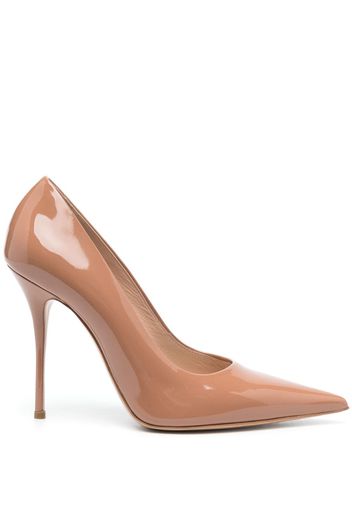 Casadei Scarlet Tiffany 110mm patent-finish pumps - Marrone