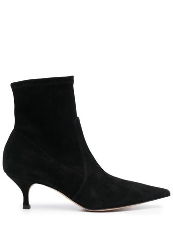 Casadei pointed-toe 65mm suede boots - Nero