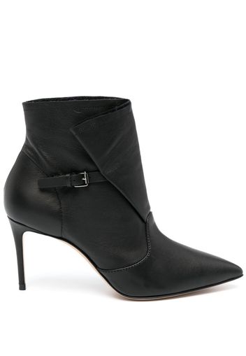 Casadei 80mm buckled leather boots - Nero