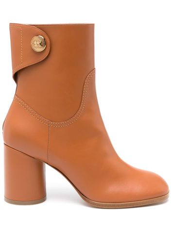 Casadei Cleo 80mm leather boots - Marrone