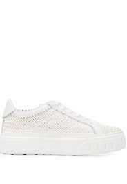 woven low-top trainers