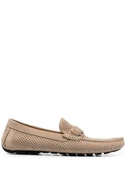 Casadei Nabuk perforated-detailing suede loafers - Toni neutri