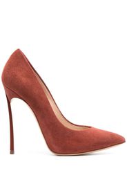 Casadei Blade 120mm pointed-toe suede pumps - Marrone