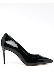 Casadei Scarlet Tiffany 80mm patent-finish pumps - Nero