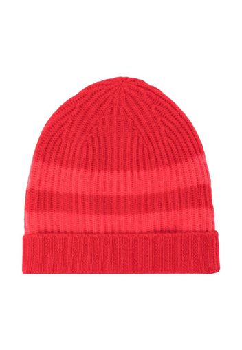 Cashmere in Love Kids Bibi striped cashmere beanie - Rosso