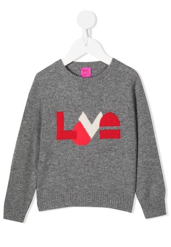 Cashmere in Love Kids Maglione con logo - Grigio