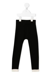 Cashmere in Love Kids Leggings con bordo a contrasto - Nero