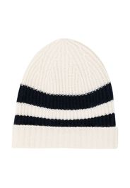 Cashmere in Love Kids Bibi striped cashmere beanie - Bianco