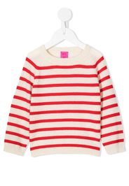 Cashmere in Love Kids Maglione a righe Maisy - Bianco