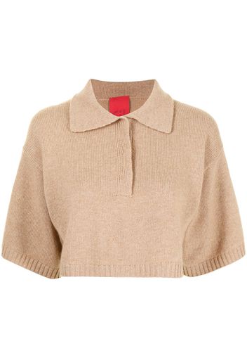 Cashmere In Love Camicia crop Demi - Marrone