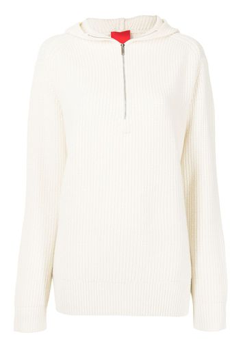 Cashmere In Love Felpa oversize con zip - Bianco