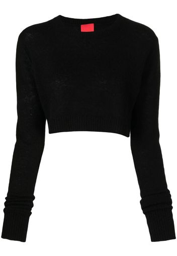 Cashmere In Love Maglione Como crop - Nero