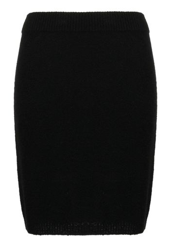 Cashmere In Love Ula brushed-effect miniskirt - Nero