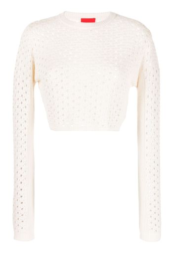 Cashmere In Love Ria crochet-knit jumper - Bianco