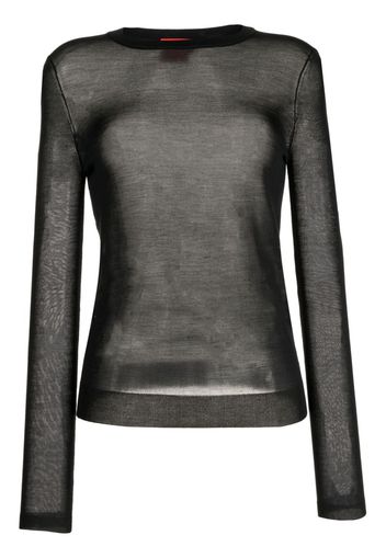 Cashmere In Love Dora crew-neck silk jumper - Nero