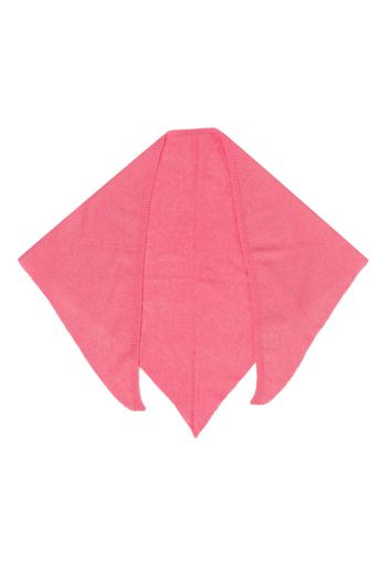 Cashmere In Love Aman triangle fine-knit scarf - Rosa