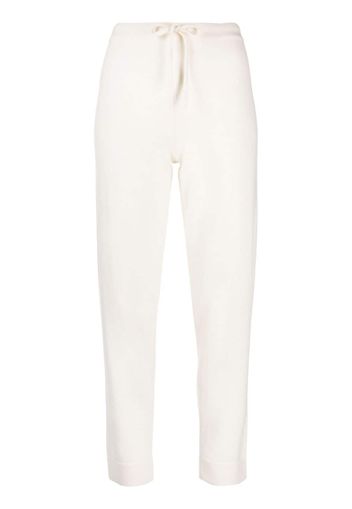 Cashmere In Love Sarah fine-knit track pants - Bianco