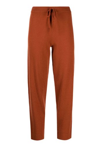 Cashmere In Love Sarah fine-knit track pants - Marrone