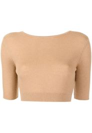 Cashmere In Love Top crop Liza - Marrone