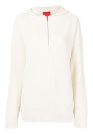 Cashmere In Love Felpa oversize con zip - Bianco