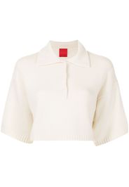 Cashmere In Love Polo crop Demi - Bianco