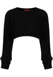 Cashmere In Love Top corto Remy a coste - Nero