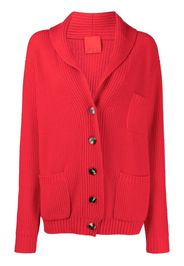 Cashmere In Love Cardigan a coste - Rosso