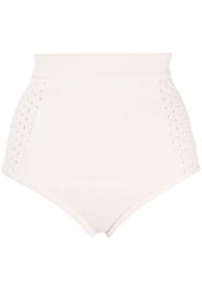 Cashmere In Love Kira crochet-knit shorts - Bianco