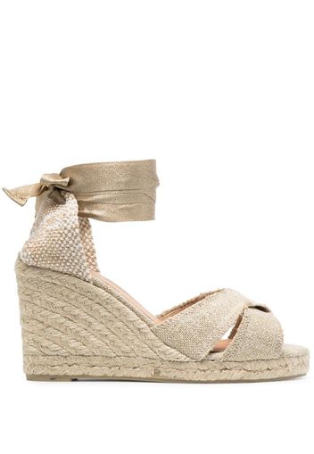 Castañer lace-up espadrille wedge sandals - Toni neutri