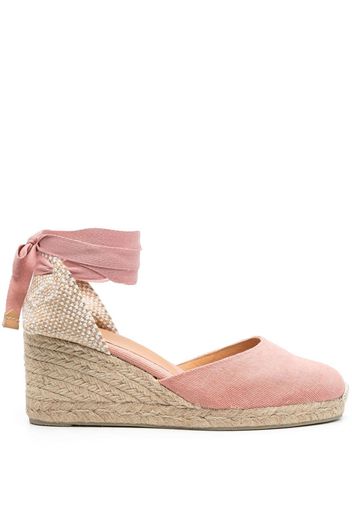 Castañer Carina 80 canvas wedge heels - Rosa