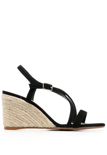 Castañer Fernanda wedge espadrille sandals - Nero