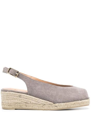 Castañer peep-toe open-back espadrille - Grigio